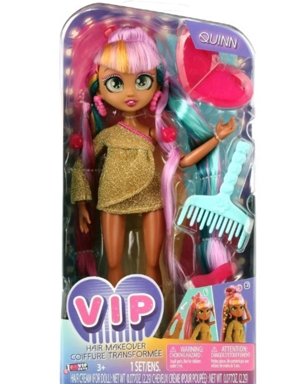 VIP Quinn Doll with Pink, Teal & Gold Styling